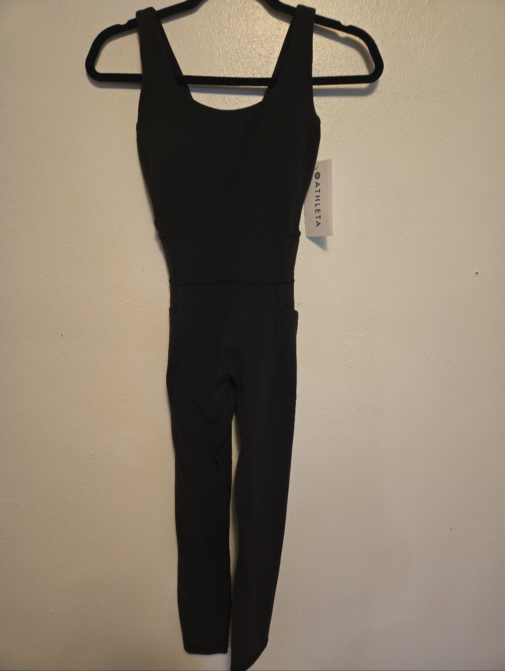 Athleta Salutation Bodysuit Black XS NWT
